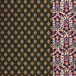 Printed Quilted Cotton JAKLYNN 1B / JAYCO 2B Ecru / Anthracite